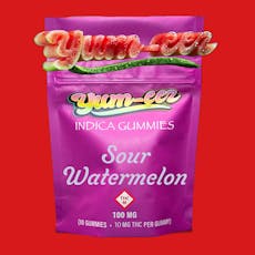 YUM-EEZ - GUMMIES - 100MG - 10PK - SOUR WATERMELON - INDICA