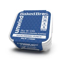 Baked Bros - Unwind Huckleberry Punch 2:2:1:1 Gummies