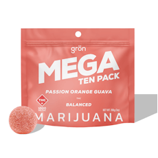 Gron: Gummies | Passion Orange Guava | Mega | 1000mg | 10pk