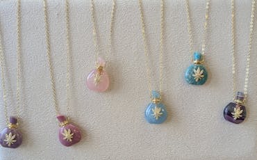 Sweeder | Necklace | Crystal Weed Charm | Oil-Diffuser | Assorted