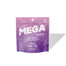 Mega Sour Grape Gummies 100mg