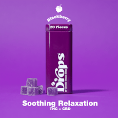 Drops - Blackberry (2:1 CBD:THC) 20pk Rosin Gummies 100mg