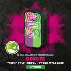 Bodega Boyz Deuces AIO Live Resin Vape 2g - Passion Fruit x Green Apple Kush