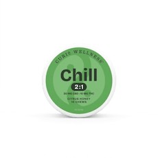 Curio Wellness: Chill | Chews | Citrus Honey | 2:1 CBD:THC | 20mg CBD: 10mg THC | 10pk