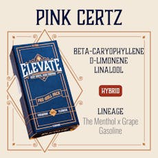 ELEVATE - PINS - PREROLL - 0.5G - 10PK - PINK CERTZ - HYBRID
