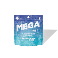 Mega Ratioed Blue Razzleberry Gummies 100mg