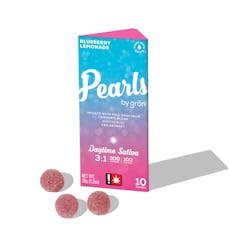 GRON ( PEARLS) | BLUEBERRY LEMONADE (DAYTIME SATIVA) | GUMMIES | CBG\THC | 100MG | 10 PK