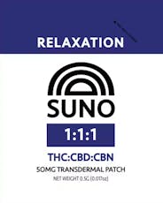 Suno Transdermal Patch Relaxation - 50mg 1:1:1 THC:CBD:CBN