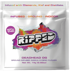 Diamonds Kief Distillate Infused Deadhead OG - Ground (14g)