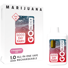 GDF - 1g GO Block Ice Disposable - Strawberry Ice (Sativa)