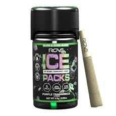 Rove: Rosin Infused Pre-Roll Pack | Purple Trainwreck | Ice Packs | 0.5g ea | 5pk