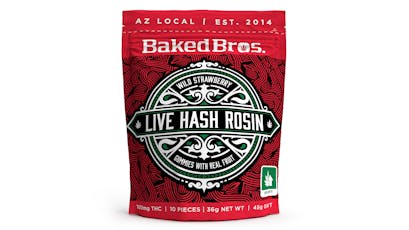 Baked Bros - Live Hash Rosin Gummies - Wild Strawberry (S) (100mg)