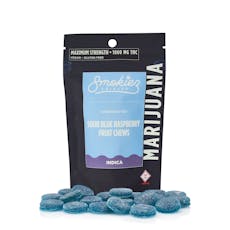 Sour Blue Raspberry | Maximum Strength Fruit Chews 1000mg (20ct)