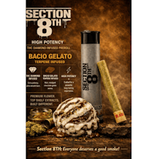 Section 8th | Bacio Gelato | Diamond Infused 1g Pre-Roll