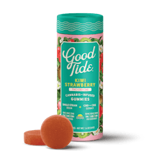 Good Tide | Kiwi Strawberry 1:1:1 CBD + CBG Single-Strain Rosin Gummies Refreshing | 100MG
