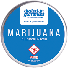 Dialed In: Rosin Gummies | Blueberry | Indica | 100mg | 10pk