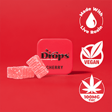 Drops - Cherry (Indica) 2pk Live Rosin Edible 100mg