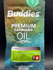 Buddies Black Dog Premium Cannabis Oil Cartridge 1g
