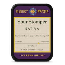 Florist Farms | Sour Stomper | Live Resin Infused Pre-Roll 5pk | Sativa | 2.5g