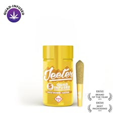Jeeter: Quad Infused Pre-Roll Pack | Clouded Sunset | Baby Jeeter | 0.5g ea | 5pk