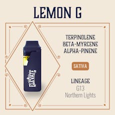 ELEVATE - MIN-E-BAR CANNA - DISPOSABLE DISTILLATE - 0.5G - LEMON G - SATIVA