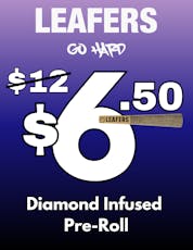 Leafers Live Resin Diamond Infused Joint .5g: Indica Blend