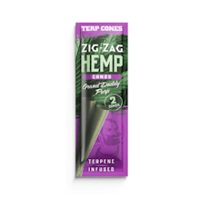 Zig Zag | Terp Infused Hemp Cone | Granddaddy Purp | 2pk
