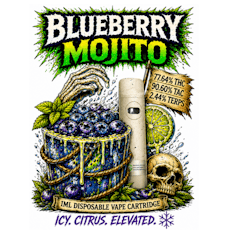 Emerald Visions Blueberry Mojito 1g Disposable Vape Cartridge