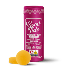 Good Tide | Passion Fruit 1:1:1 (THC:CBD:CBN) (I) Single-Strain Hash Rosin Gummies | 10 Pack (100mg)