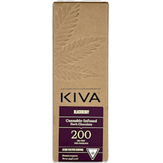 Blackberry 200mg Dark Chocolate Bar by Kiva
