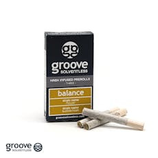 Hash Infused Pre-Roll - Rainbow Sherbert #11 /Dante's Inferno 2.4g (3pk) - Groove Solventless