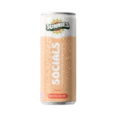 SUNNIES SOCIALS Peach Sparkling Water 10mg (12oz)