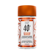 STIIIZY 40's Infused Prerolls 5pk 2.5g Sativa Orange Sunset