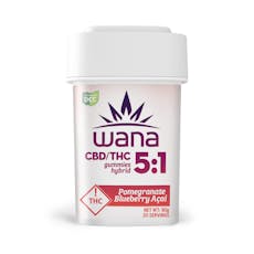 Wana - Gummies - Pomegranate Blueberry Acai 5:1 (20pk) 100mg