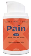Pain 1:1 CBD/THC Transdermal Gel (150mg/150mg)(Curio)