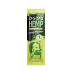 Zig Zag Hemp Wraps 2pk - Sour Squeeze