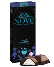 Nove Island Coconut Dark Chocolate Bar 100mg (H)