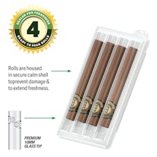 HEMPER - CONE - HEMP ROLL WITH GLASS TIP - 1 1/4 - 4PK - GRAPE