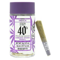 Stiiizy - Infused Preroll 40s 4pk - Biscotti (I) (2.0g)