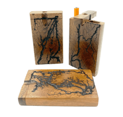 4" Rustic Wood Dugouts with 1 Hitter