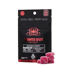 Heavy Hitters- Midnight Cherry - Lights Out - Sleep Gummies- 100mg THC and CBN - 5pk