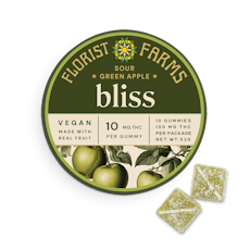 Florist Farms | Sour Green Apple | Bliss | Gummies | 10 Pack