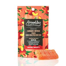 Smokiez- Single Scored Piece - Peach (S) 100mg Fruit Chews