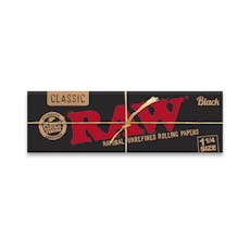 Raw Classic | Papers | Black | 1 1/4 Size | 50 Leaves