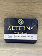 Aeterna Cannabis - Infused Pre Roll Tin 5pk .5g - Papaya Cake