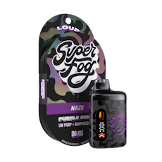 Super Fog Loud High Terpene Extract Disposable Vape Plus 2g Purple Reign