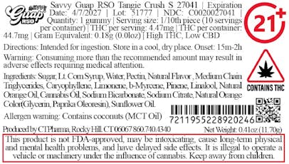 Savvy Guap RSO Tangie Crush S 27041