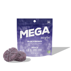 GRÖN | Blackberry 1:1 CBN | 100mg Mega Gummie Pearl