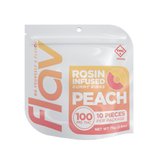 Peach Rosin Gummy Rings (100mg)