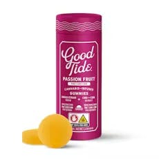 Good Tide | Passion Fruit 1:1:1 (THC:CBD:CBN) (I) Single-Strain Hash Rosin Gummies | 10 Pack (100mg)